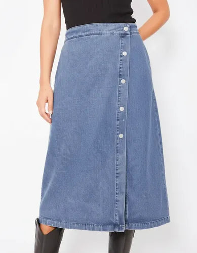 Pollera De Jean Talle Amplio