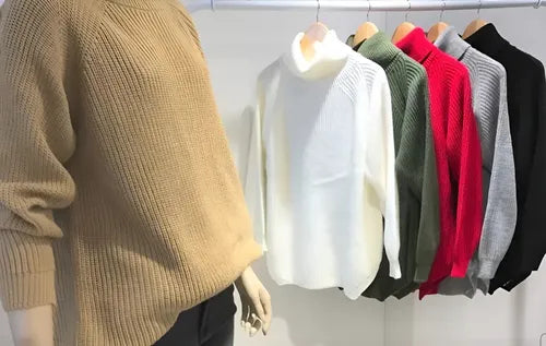 Sweater Pullover Tejido Polera Modelo Amplio