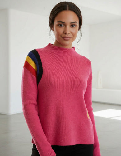 Sweater Apliques Colores Calidad! Fucsia Aplique S U