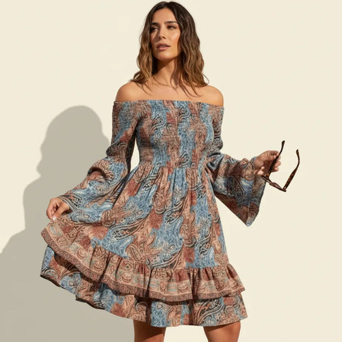 Vestido De Seda Hindú Corto Nido De Abeja Mod. 8