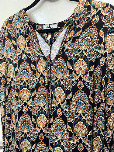 Blusa Camisa Tunica Importada Amplia Azul L
