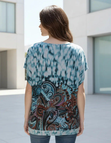 Remera Blusa Importada Estampada Lanilla Mandalas