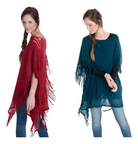 Poncho Ruana Tejidos Importados