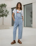 Jardinero Enterito Denim Jean Nevado Celeste Jean Nevado M