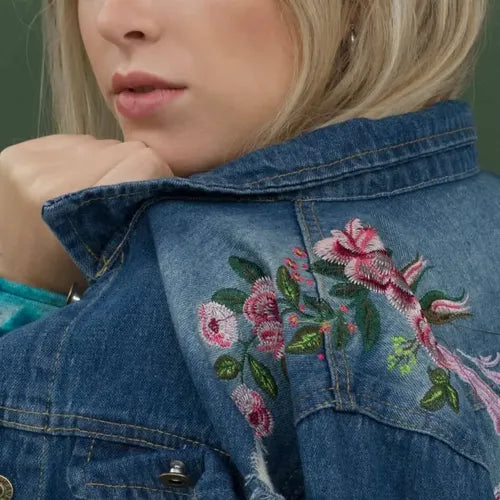 Campera De Jean Bordada