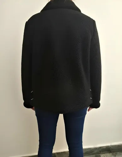 Campera Gamulan Chaqueta Importada Corderito Y  Ecocuero