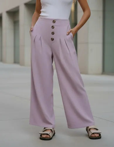 Pantalón  De Lino Culotte Palazzo