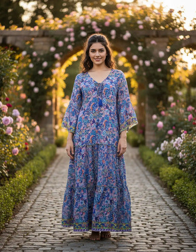 Vestido Seda Hindú India Fiesta