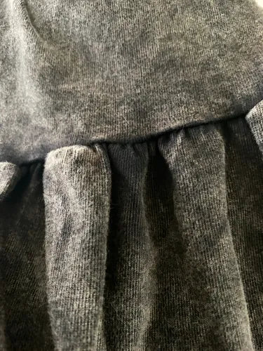Falda Pollera Paisana Negro Nevado De Jogging Negro Batik Único