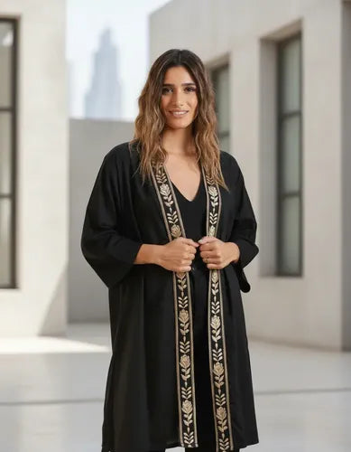 Kimono Bordado De India Modelo Amplio Xxl