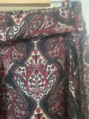 Pantalón De Lanilla Estampado Bordó 1 Estampado L