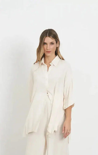 Camisa Manga 3/4 Modelo Grande Oversize