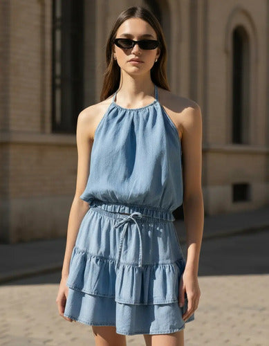 Top Blusa De Jean Denim