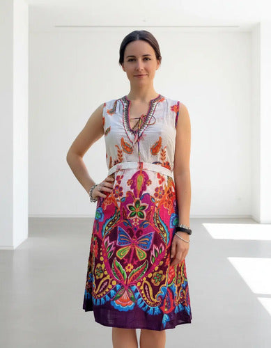 Vestido Importado Sin Mangas Boho Estilo Vars