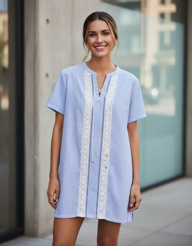 Vestido Corto Boho  Oversize Talle Grande Xxl