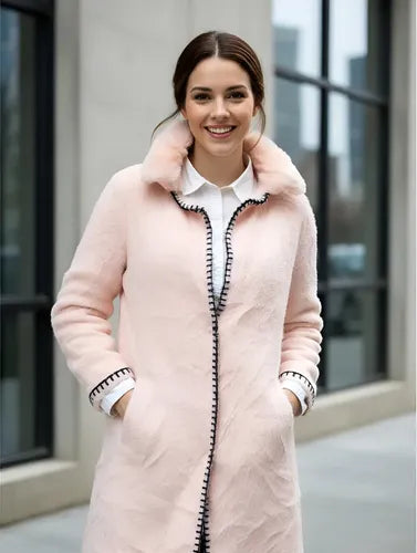 Saco Tapado Tejido Pelo De Mono + Piel Importado Extra Suave