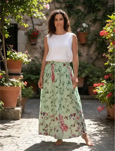 Polleras Faldas Hindú T. Unico. Importadas Para  S A Xl