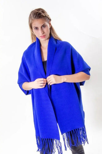 Ruana Poncho  Con Puños Mangas Importada