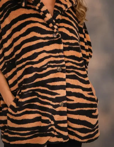 Poncho De Peluche Grande Plus Size