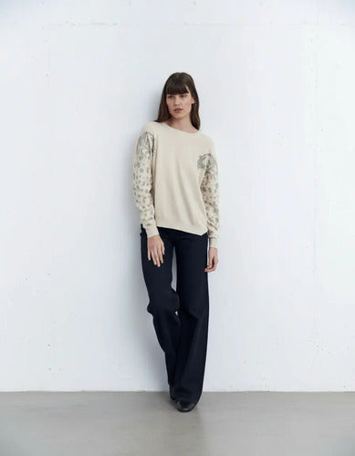 Sweater Importado Detalles Mangas Amplio Cod. 331 Hasta Xxl