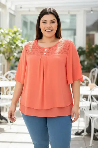 Blusa Importada Talle Grande Negro Lisa 6xl