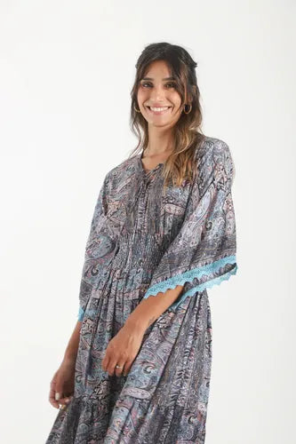 Vestido Largo De Seda Hindú Mod. 4
