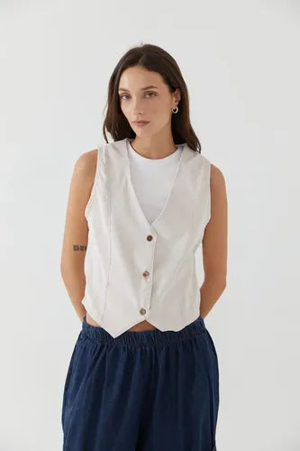 Chaleco De Corderoy De Mujer Negro Lisa Xxl