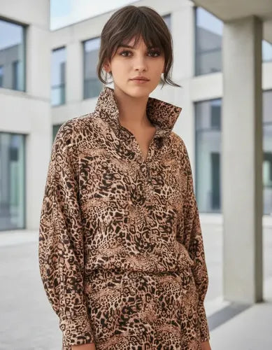 Blusa Camisa Animal Print De Diseño Modelo Grande