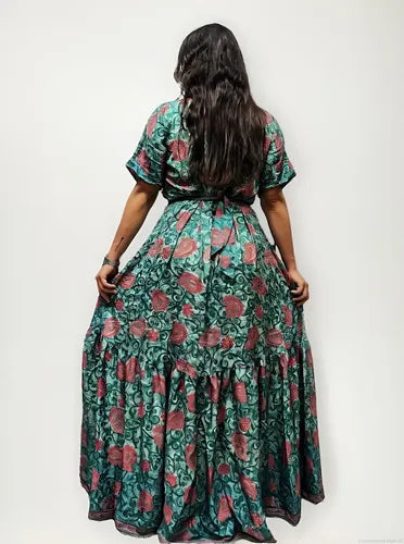 Vestido Largo Seda Hindú Estilo Vars