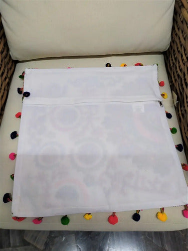 Funda De Almohadón Bordada Importada India 45 X 45