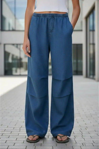 Pantalón De Jean Camisero Parachute Denim Modelo Amplio