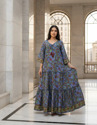 Vestido Seda Hindú India Fiesta