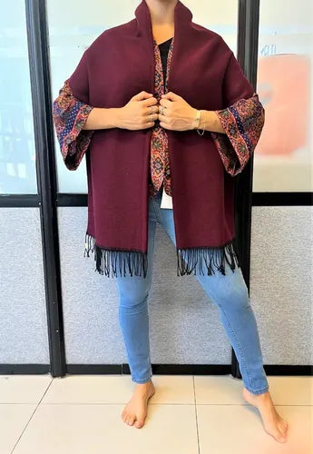 Pashmina Chalina Ruana Grande Importada Doble Faz