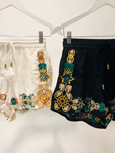 Short Bordado Importado Estilo Boho Hippie Chic
