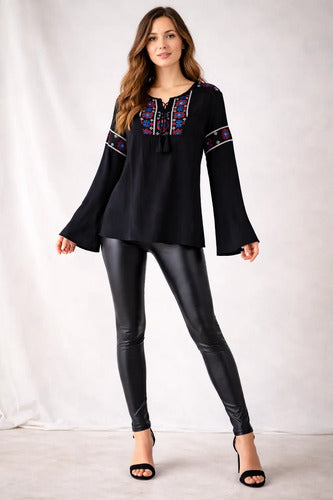 Camisa Blusa Bordada Importada Oxford