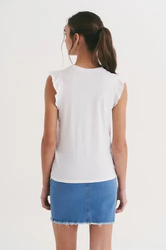 Mini Jean Pollera Denim Elastizada Celeste Liso L