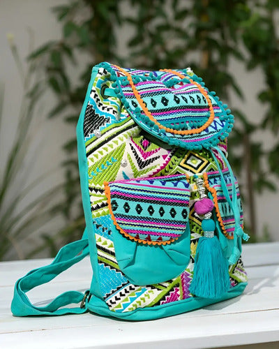 Mochila Bordada Estilo Folk