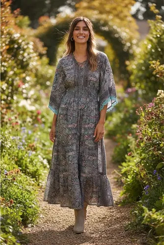 Vestido Largo De Seda Hindú Mod. 4