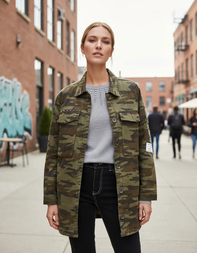 Campera Parka Camuflada Importada Forrada Matelaseada
