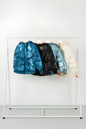 Campera De Abrigo Puffer Importada Over Metalizada