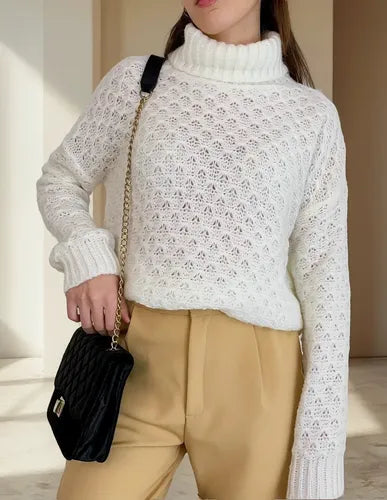 Sweater Tejido Polera Amplio Oversize
