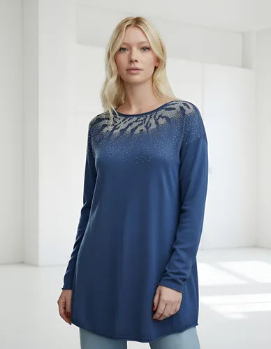 Sweater Tejido Strass Importado Amplio Hasta Xxl