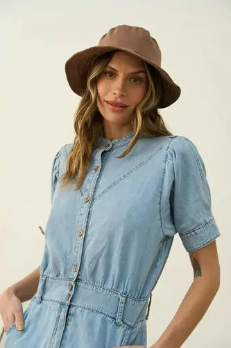 Vestido Jean Denim Nuevo 2da Selección Celeste Lisa L