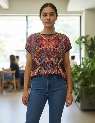 Remera Blusa Importada Estampada Manga Corta
