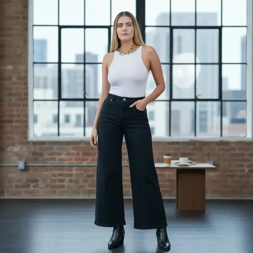 Jean Wide Leg Negro