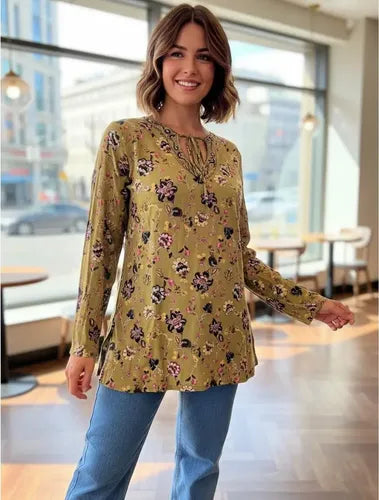 Blusa Camisa Túnica Importada T. Único  Tipo India Style