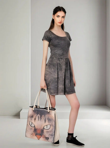 Vestido Corto Marca Vestite Y Andate Negro Gastado Liso S