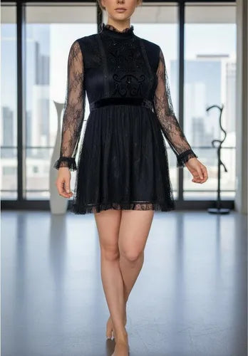 Vestido Fiesta Noche Importado Negro