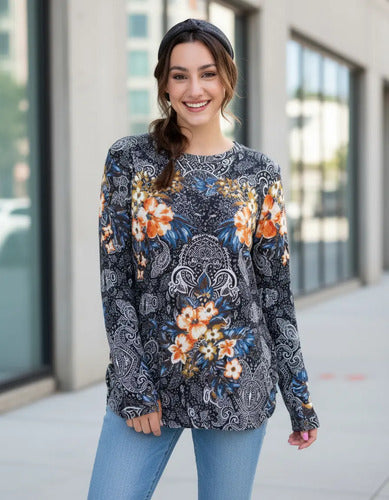 Sweater De Lanilla Con Estampa. Importados  Varios Modelos