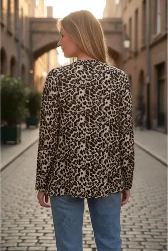 Saco Chaqueta Bordada Importada  Tipo Vars Animal Print